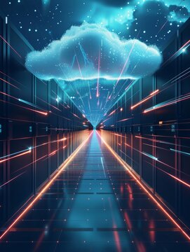 storage cloud tech background illustration virtualization infrastructure, scalability networking, data software storage cloud tech background hyper realistic 