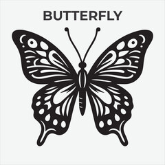 A Distinctive Butterfly Silhouette for Multi-Format Design Projects. Vector Illustration