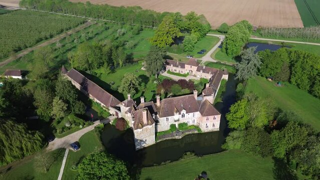 drone video Blanc Buisson castle France Europe	