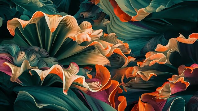 Fototapeta abstract flower petals or nature pattern color background exotic wallpaper