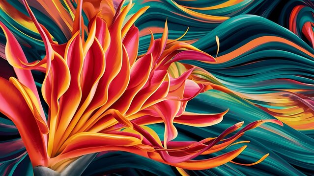 Fototapeta abstract flower petals or nature pattern color background exotic wallpaper