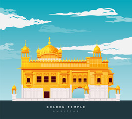 The Golden Temple - Amritsar - Stock Illustration