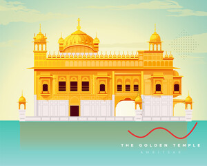 The Golden Temple - Amritsar - Stock Illustration