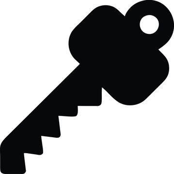 recommend clip art: Simple Black Key Silhouette Icon - Vector Illustration