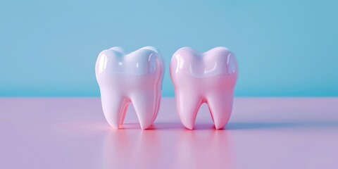 Creative background made of tooth