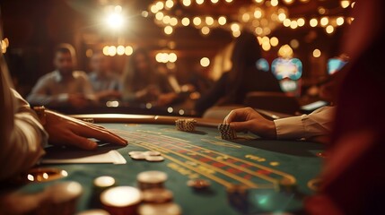 people play poker in casino