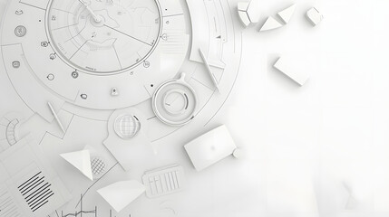 Naklejka premium elegant white background with modern business elements symbolizing professionalism and innovation. generative ai