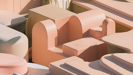 Fototapeta premium Abstract Minimal 3D Wallpaper