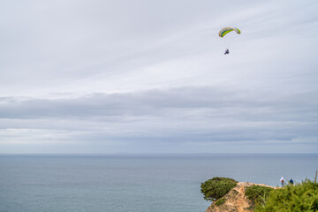 Paragliding Over the Cliffs of Nazaré, Portugal