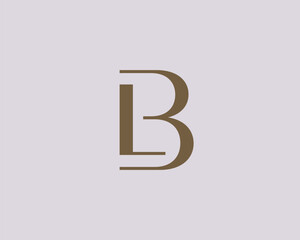 BL or LB letter logo icon design. Classic style luxury initials monogram. © arbuzu