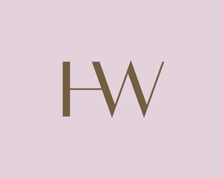 HW letter logo icon design. Classic style luxury initials monogram.