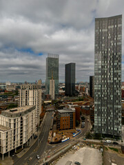 city skyline and cloudscape