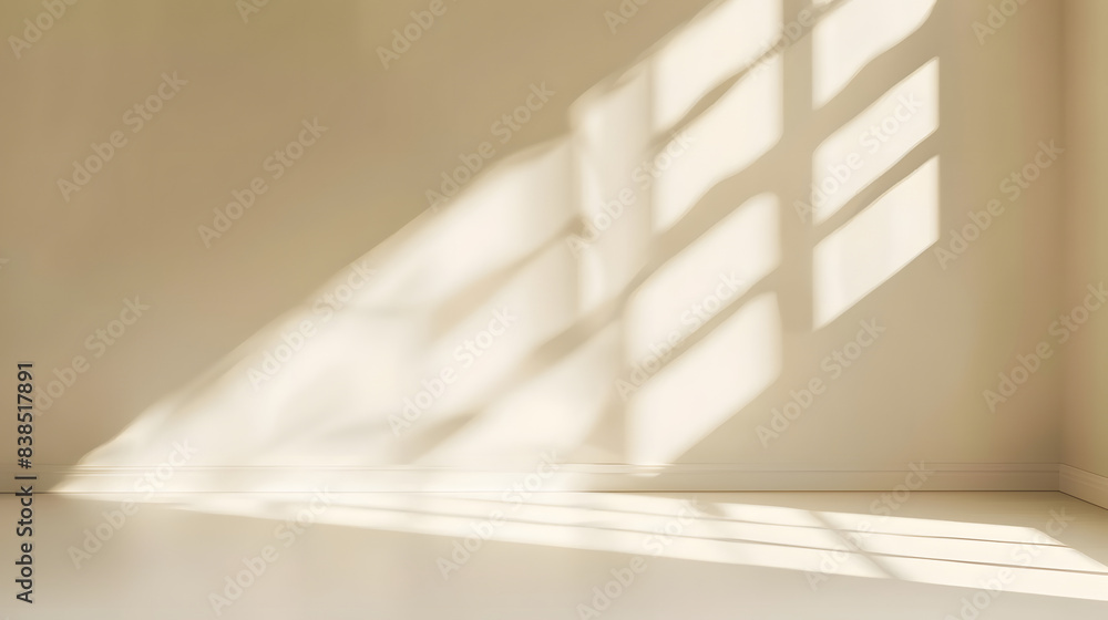 Aufkleber minimalistic abstract simple gentle light beige background for product presentation with light and b