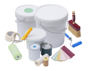 Set of professional painter tools