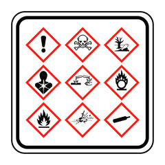 Pictogrammes danger GHS.
