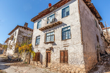 Fototapeta premium A house made of mud bricks in the countryside, Türkiye