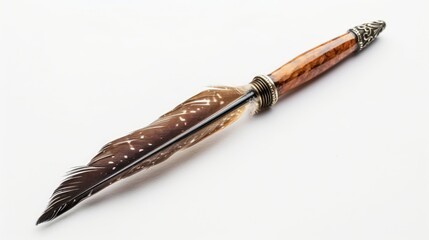 Luxury quill pen isolated on white background