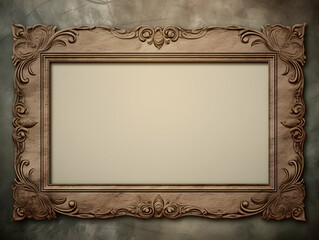 Photo Frame design, Vintage and antique picture frame, Photo frame album mockup, photo frame on wall