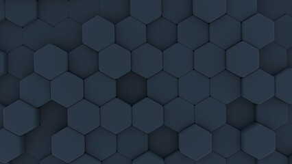 8K Abstract Hexagon Geometry Background. Dark Honeycomb Wallpaper