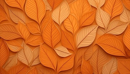 textura de hojas anaranjadas  de &aacute;rbol en 3d ( imagen 16)