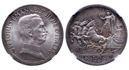 Ialy Coin 2 liras, 1917 R