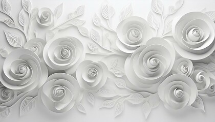 Fototapeta premium Textura 3d de rosas blancas (imagen 37)