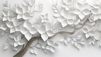 Textura 3d de flores blancas (imagen 13)