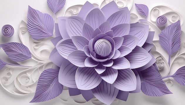 Textura 3d de flores moradas (imagen 8)