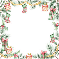 Frame with Christmas decoration
