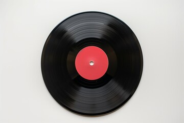 Obraz premium Vinyl record on white background.