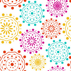 Vector. Perforated geometric patterns Papel Picado pattern. Hispanic Heritage Month. Polygonal seamless pattern for poster, cover, social network; for textiles, wallpaper, packaging, wrapping paper.