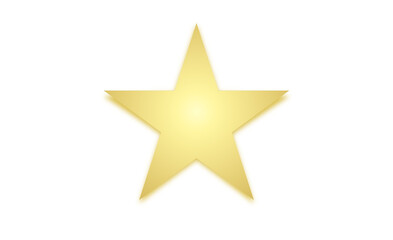 Obraz premium Golden star isolated on transparent background