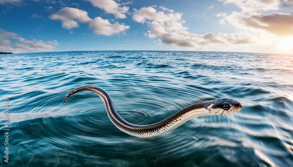 Wall mural snake in the ocean