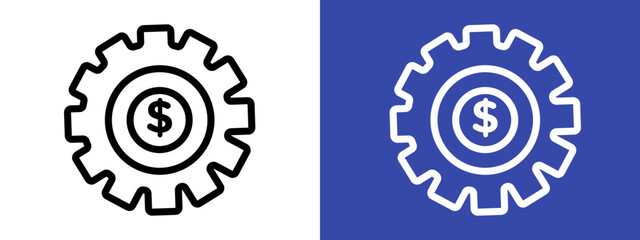 Economic Process Icon for Financial Management, Banking Systems, and Money Handling