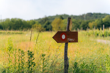 Tomaj sign, Slovenia