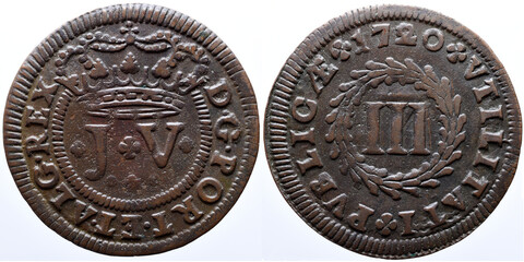 Portugal Old Coins. Monarchic Period. Reign of João V King