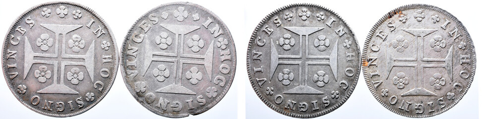 Old Portugueses Silver Coins. Cruzado