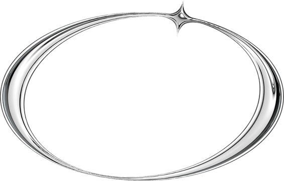 Y2K Metallic Chrome 2000s Retro Vintage PNG Graphic Element 