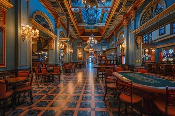 Fototapeta premium casino interior, casino hall