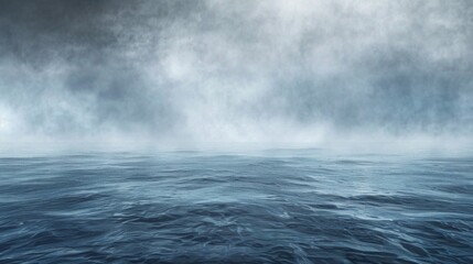 A large body of water with a boat in the middle, AI