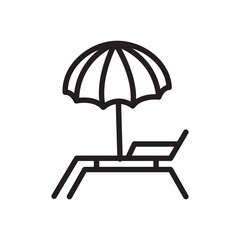 Relaxation Chair Icon for Beach Comfort, Summer Leisure, and Outdoor Lounging