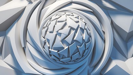 Naklejka premium White low poly building background texture 3d rendering wallpaper