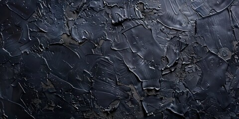 Fototapeta premium Dark Black Grunge Texture Spotted Crack Effect Background - AI Generated
