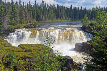 The Grass River Flowing Over Pisew Falls