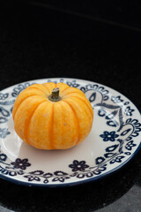 pumpkin on a plate