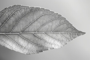 Obraz premium The detailed lines of a leaf's edge, showing its serrated pattern. Concept of botanical structure and plant life. Generative Ai.