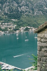 view of the bay of kotor montenegro