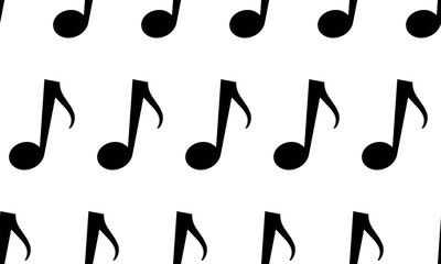 Music notes seamless pattern backdrop, Music note background, Seamless pattern texture design. Monochrome black and white music note pattern