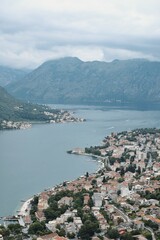 view of the boka Kotor bay from the mountain 