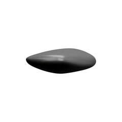 Vector 3d icon with a black flat boulder highlighted on a white background.